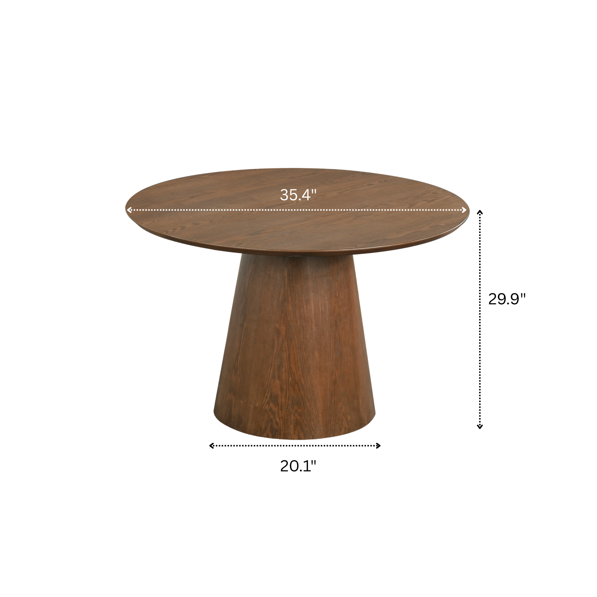 Camden Walnut Round Dining Table - MidinMod