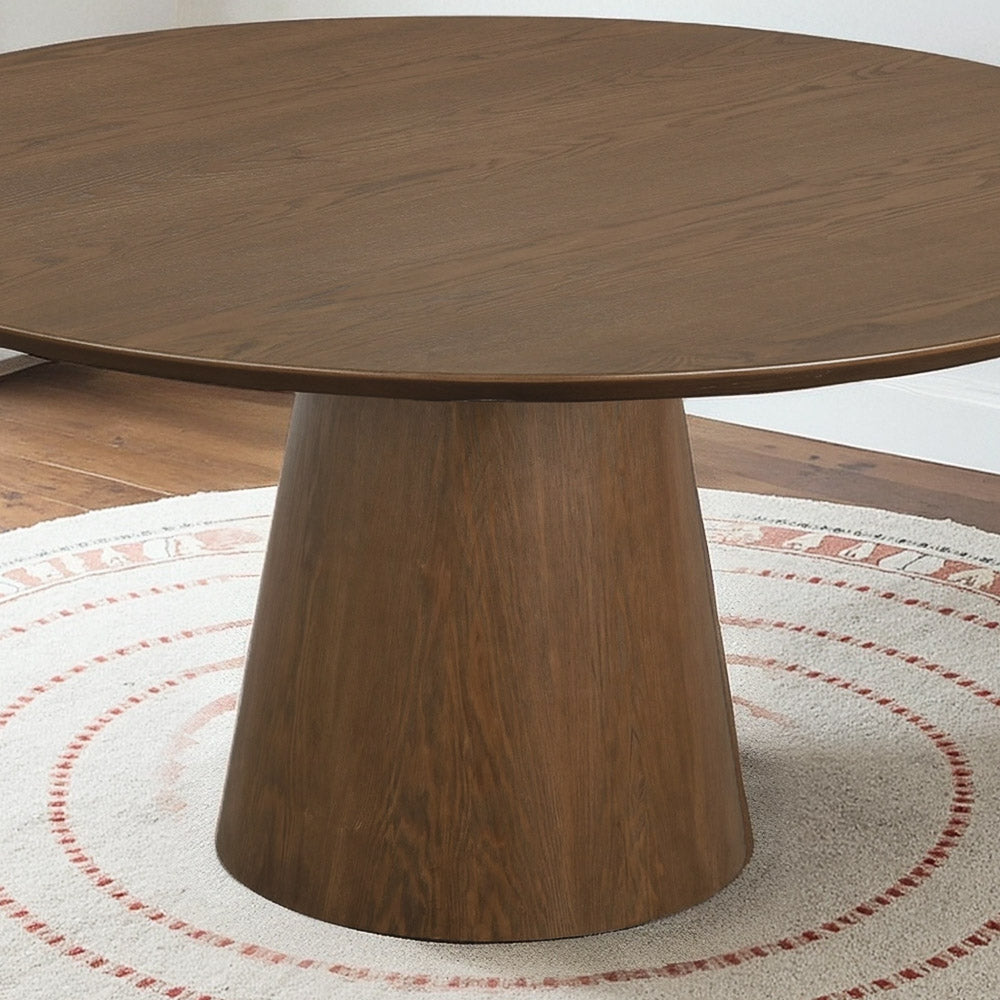 Camden Walnut Round Dining Table - Mid In Mod