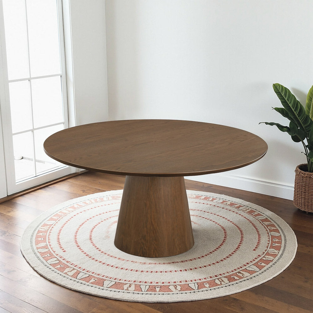 Camden Walnut Round Dining Table - Mid In Mod