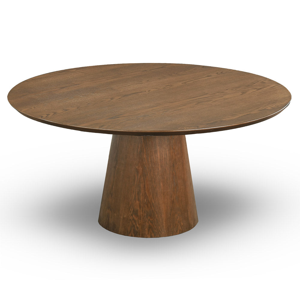 Camden Walnut Round Dining Table - Mid In Mod