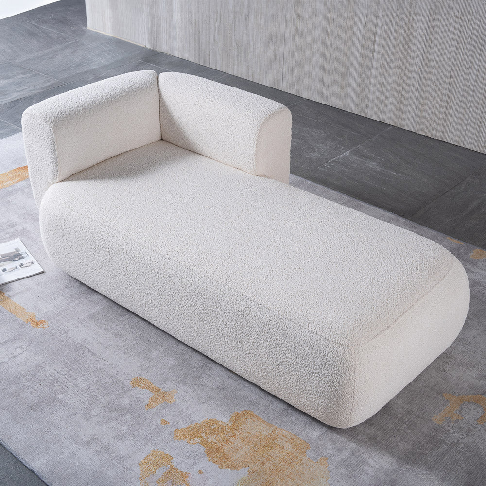 Canton Cream Boucle Chaise Lounge