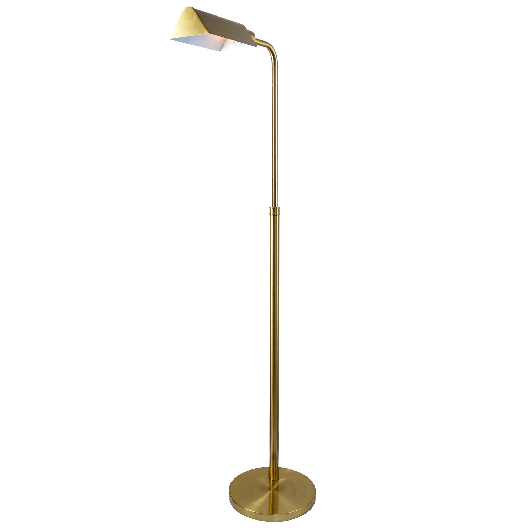 Charm Modern Gold and White Floor Lamp with Dual-Tone Metallic Shade | MidinMod