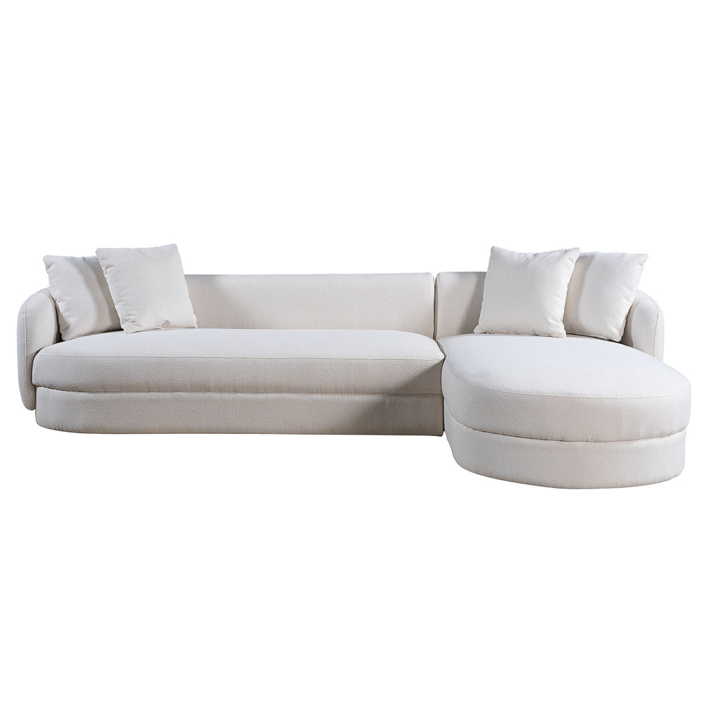 Chesterton Cream Boucle Right Sectional Sofa