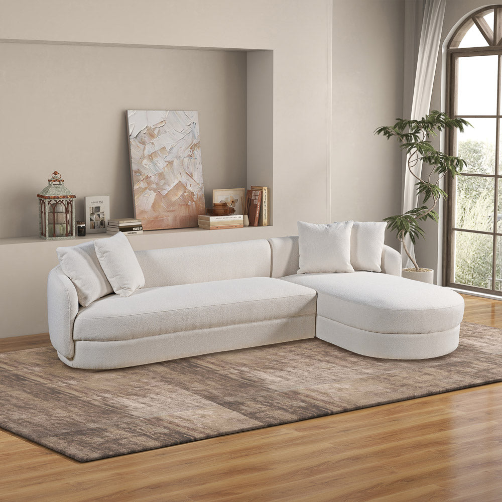 Chesterton Cream Boucle Right Sectional Sofa