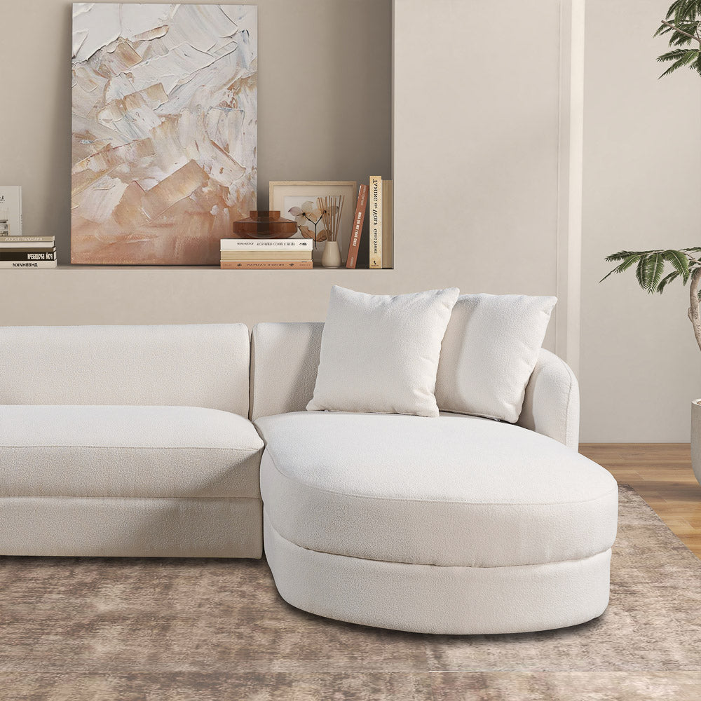 Chesterton Cream Boucle Right Sectional Sofa