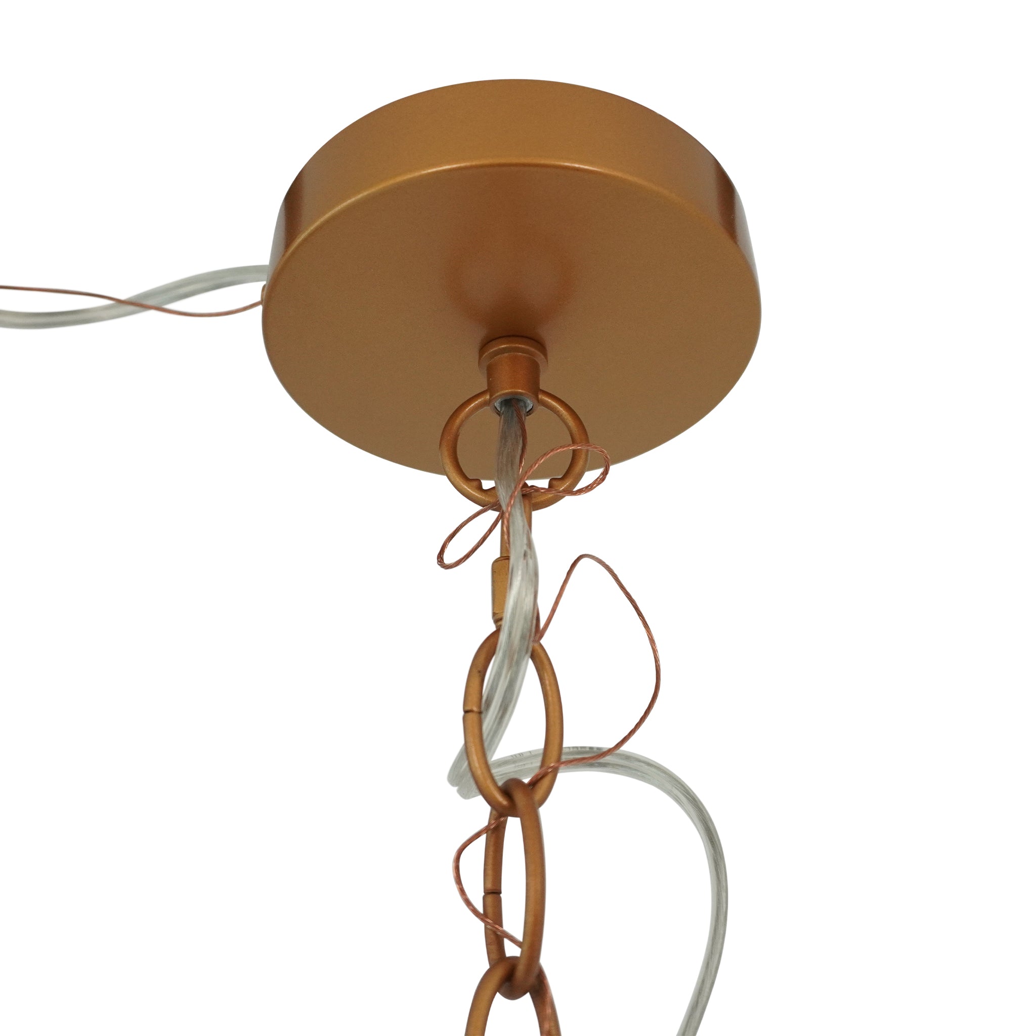 Clarity Pendant Lamp - Coarse Gold - Clear Glass