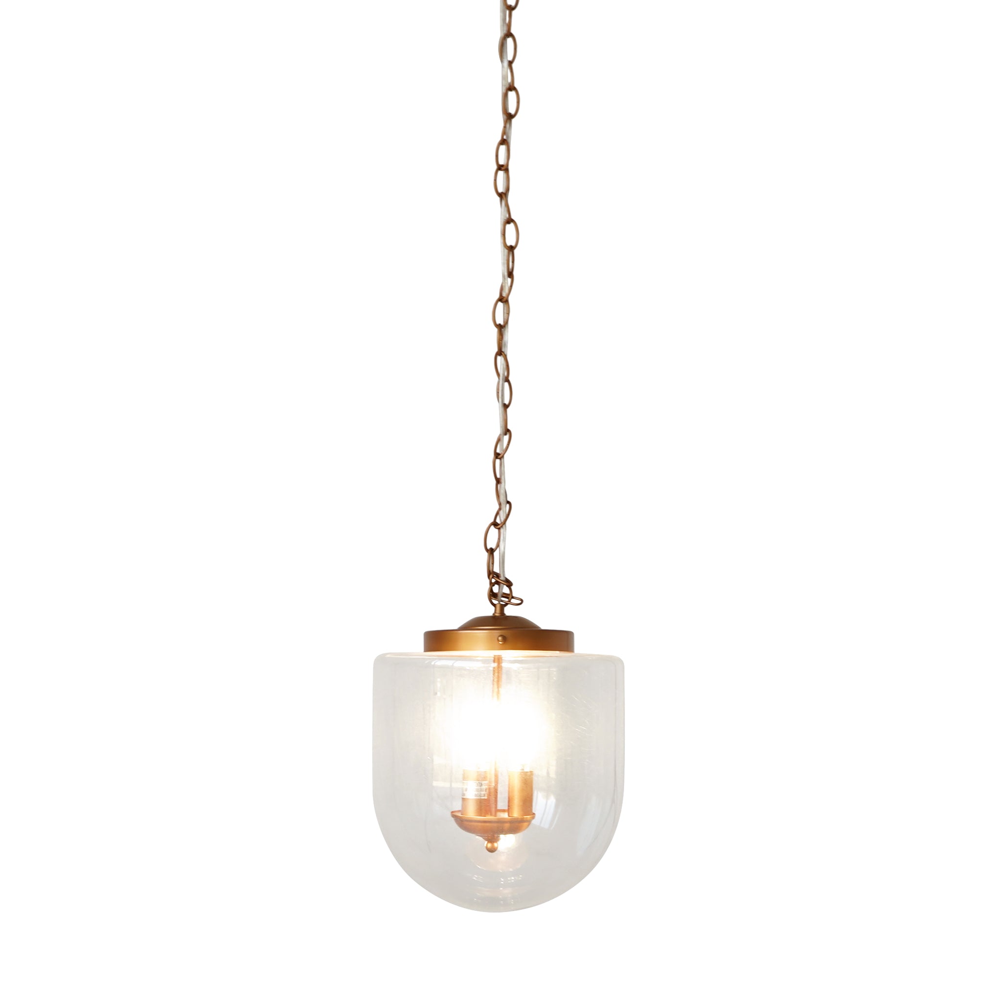 Clarity Pendant Lamp - Coarse Gold - Clear Glass