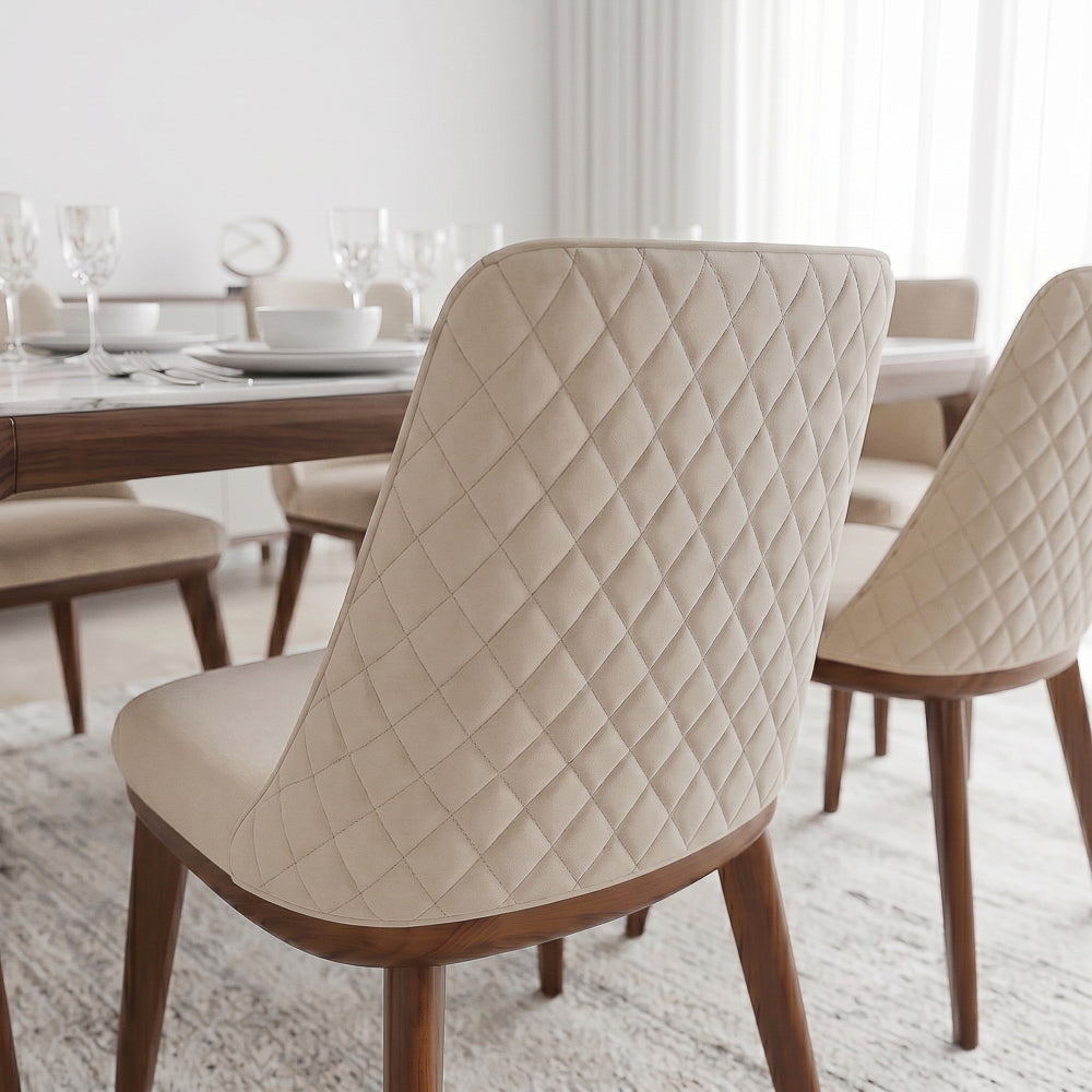Cloud Modern Velvet Dining Chair | Solid Wood Frame & Tapered Legs | MidinMod