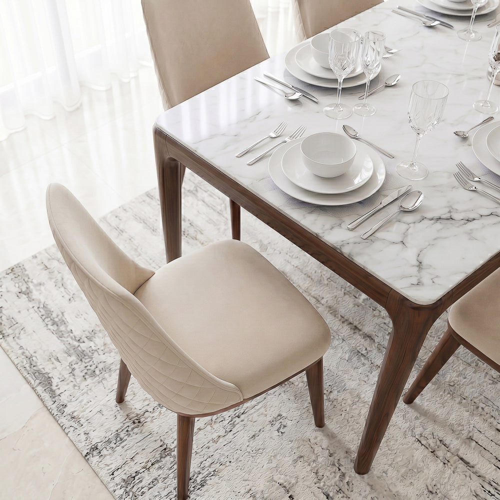 Cloud Modern Velvet Dining Chair | Solid Wood Frame & Tapered Legs | MidinMod