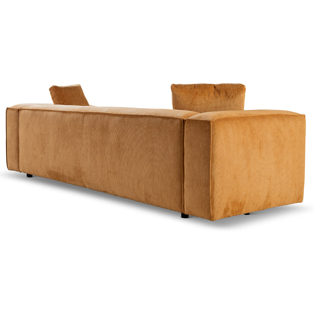 Conrad Cognac Corduroy Large Sofa - MidinMod