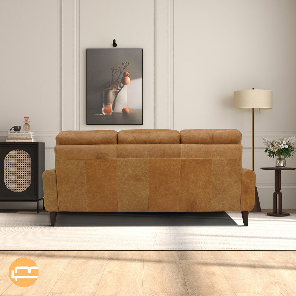 Crafton Incliner Sofa Left  Waxy Tan Leather - MidinMod