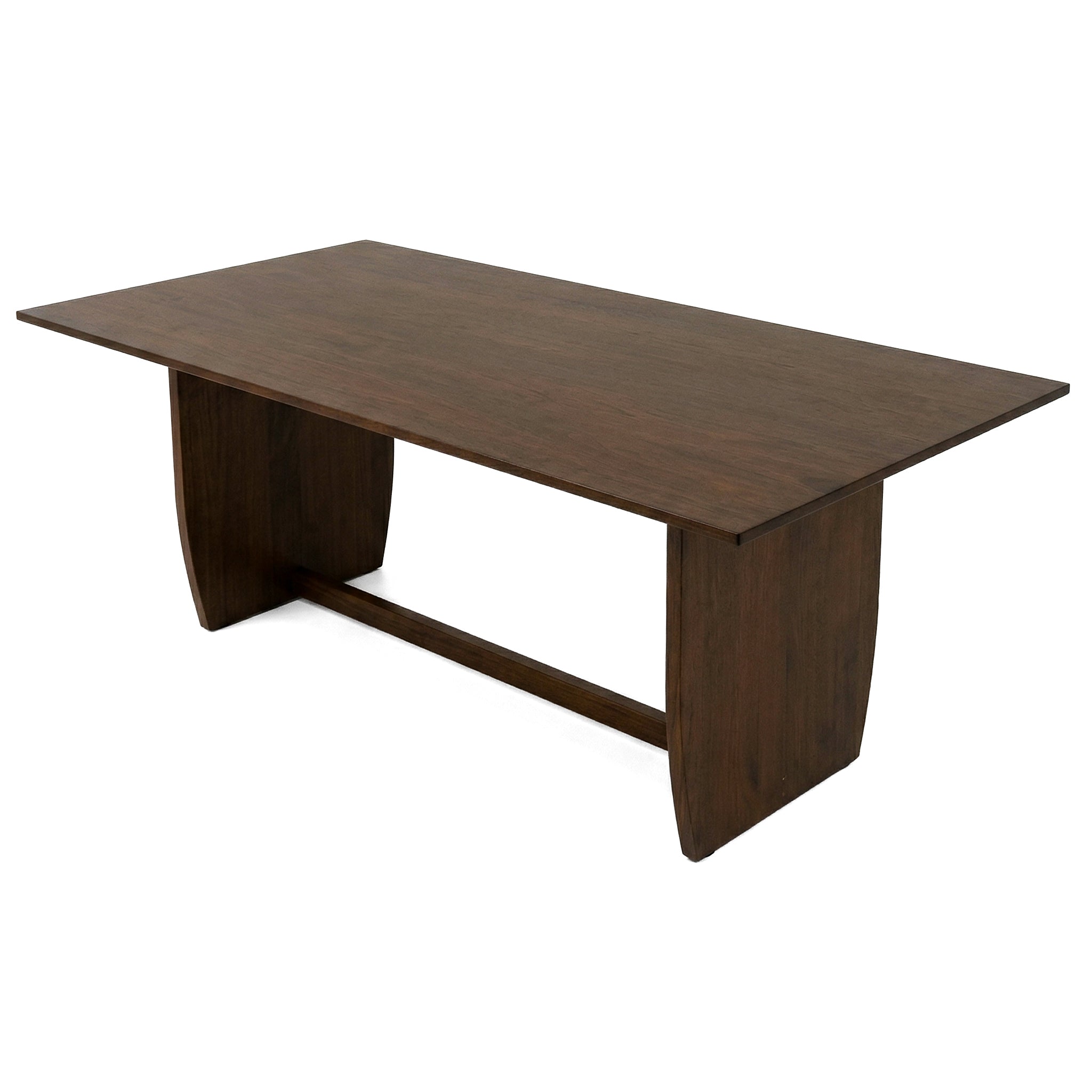 Donna Solid Wood Dining Table with Sculptural Trestle Base – Walnut Finish | MidinMod