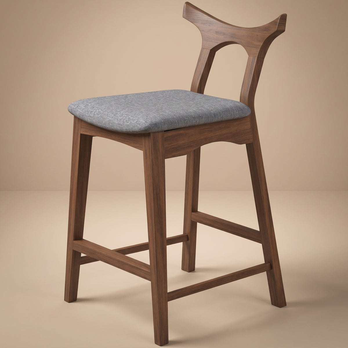 Dora 24" Dark Gray Counter Stool - Set of 2 - MidinMod