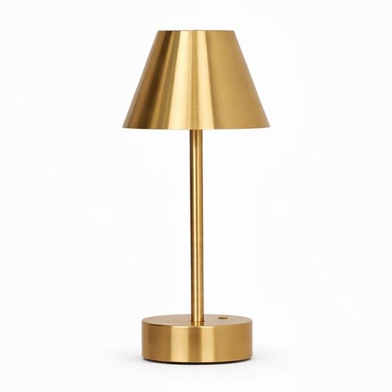Elegance Rechargeable LED Table Lamp | Plated Brass & Touch Control | MidinMod