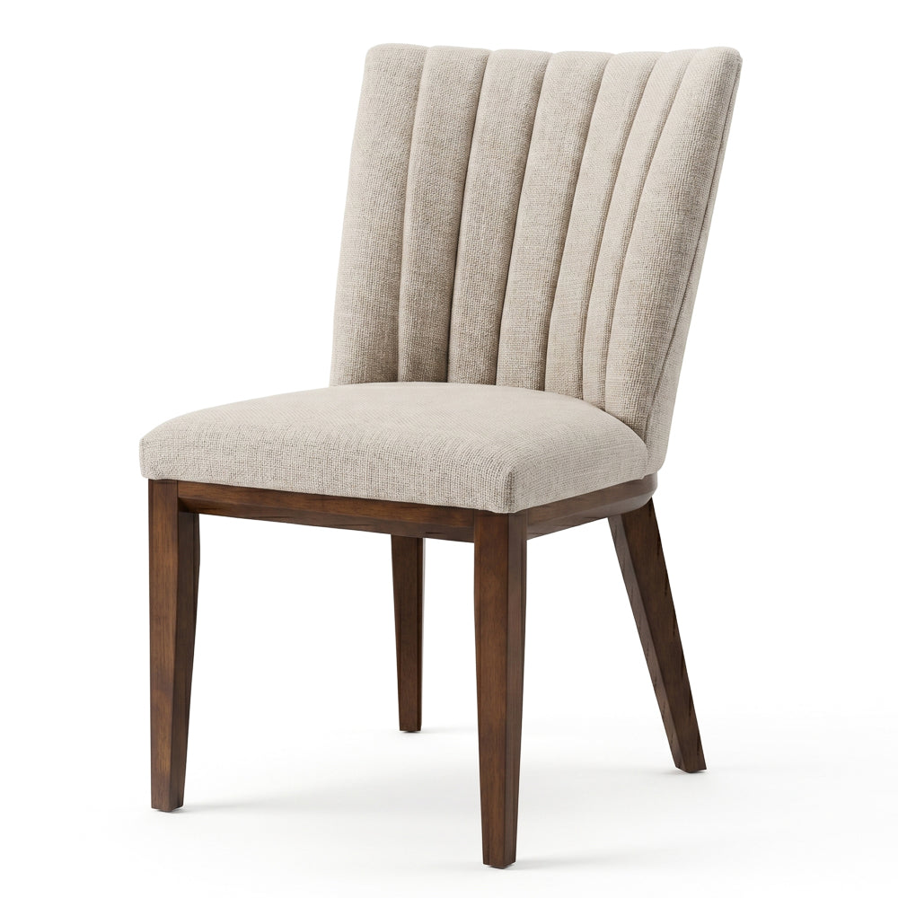Elm Modern Beige Fabric Dining Chair Set | Mid-Century Comfort | MidinMod