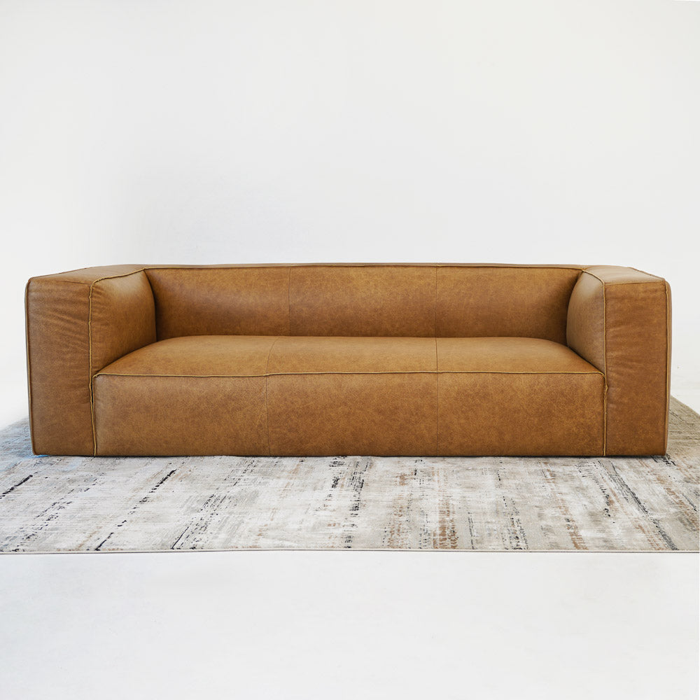 Emerson Tan Leather Sofa