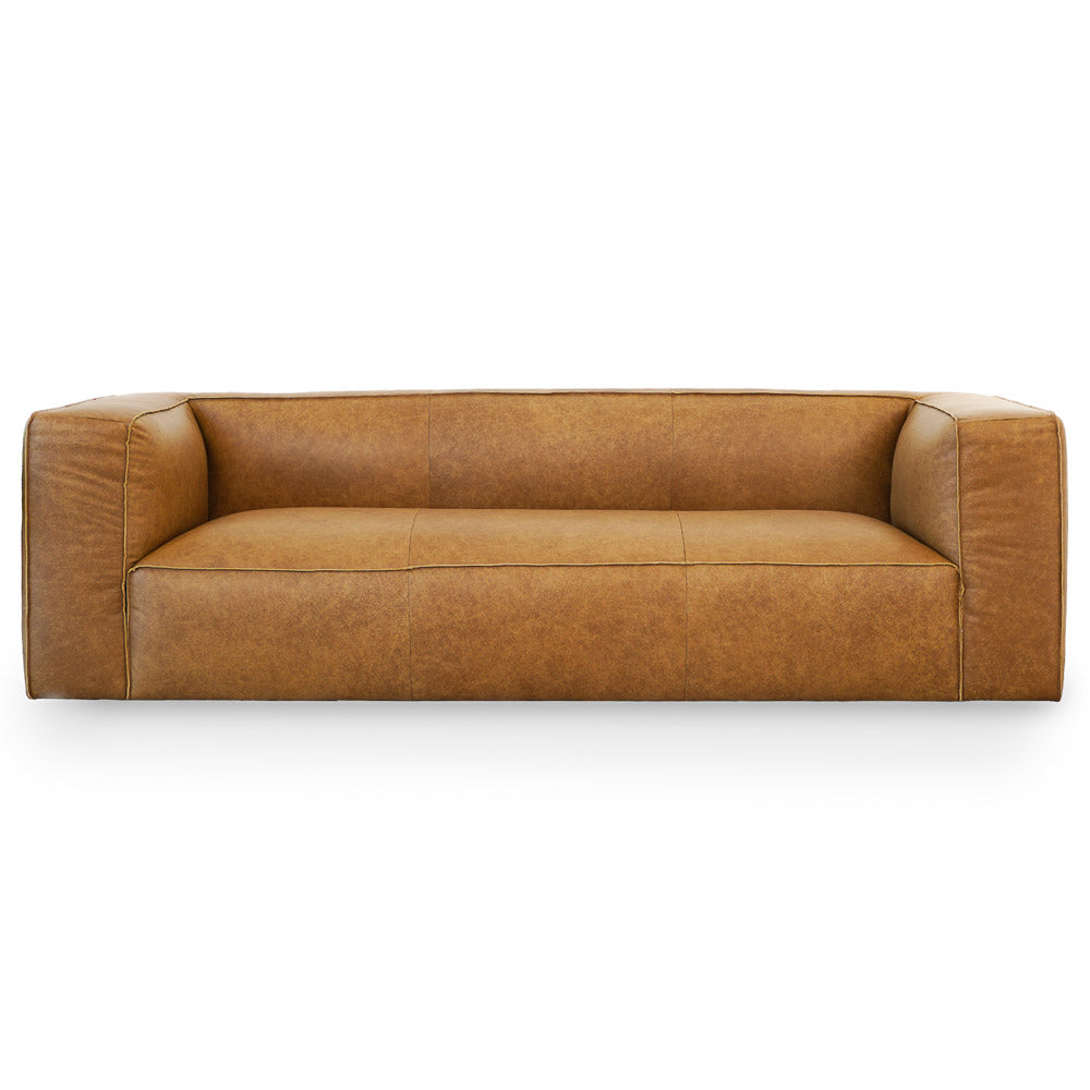 Emerson Tan Leather Sofa