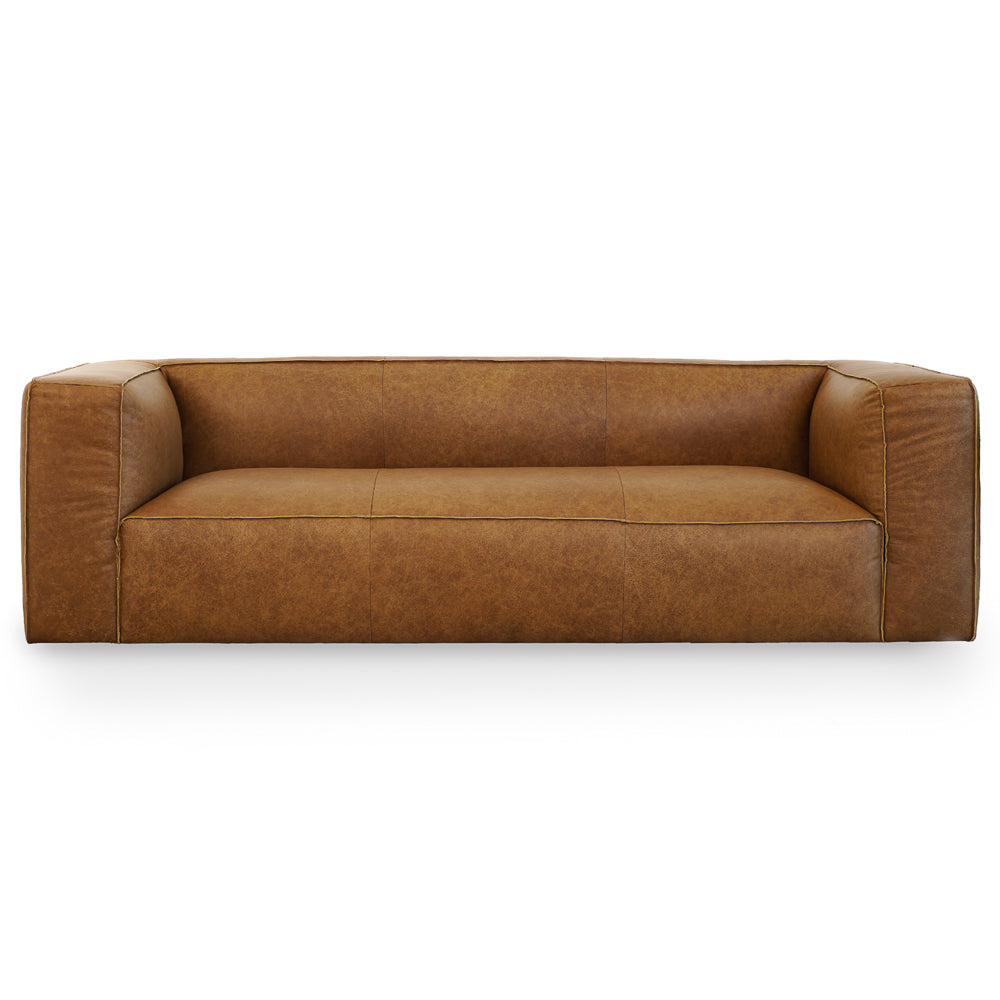 Emerson Tan Leather Sofa
