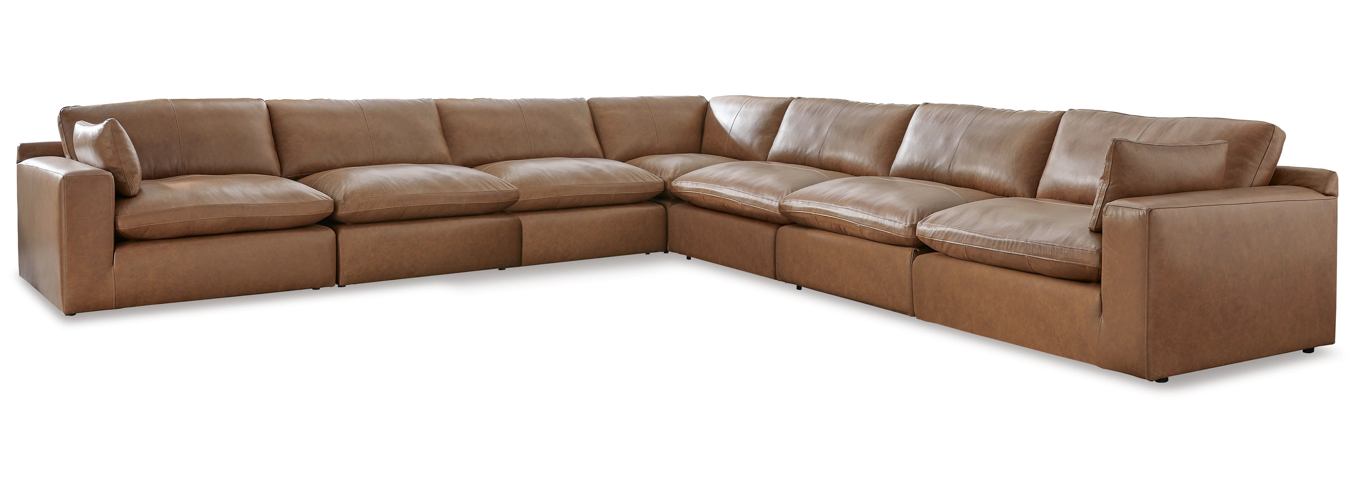 Emilia 7-Piece Modular Leather Sectional Sofa