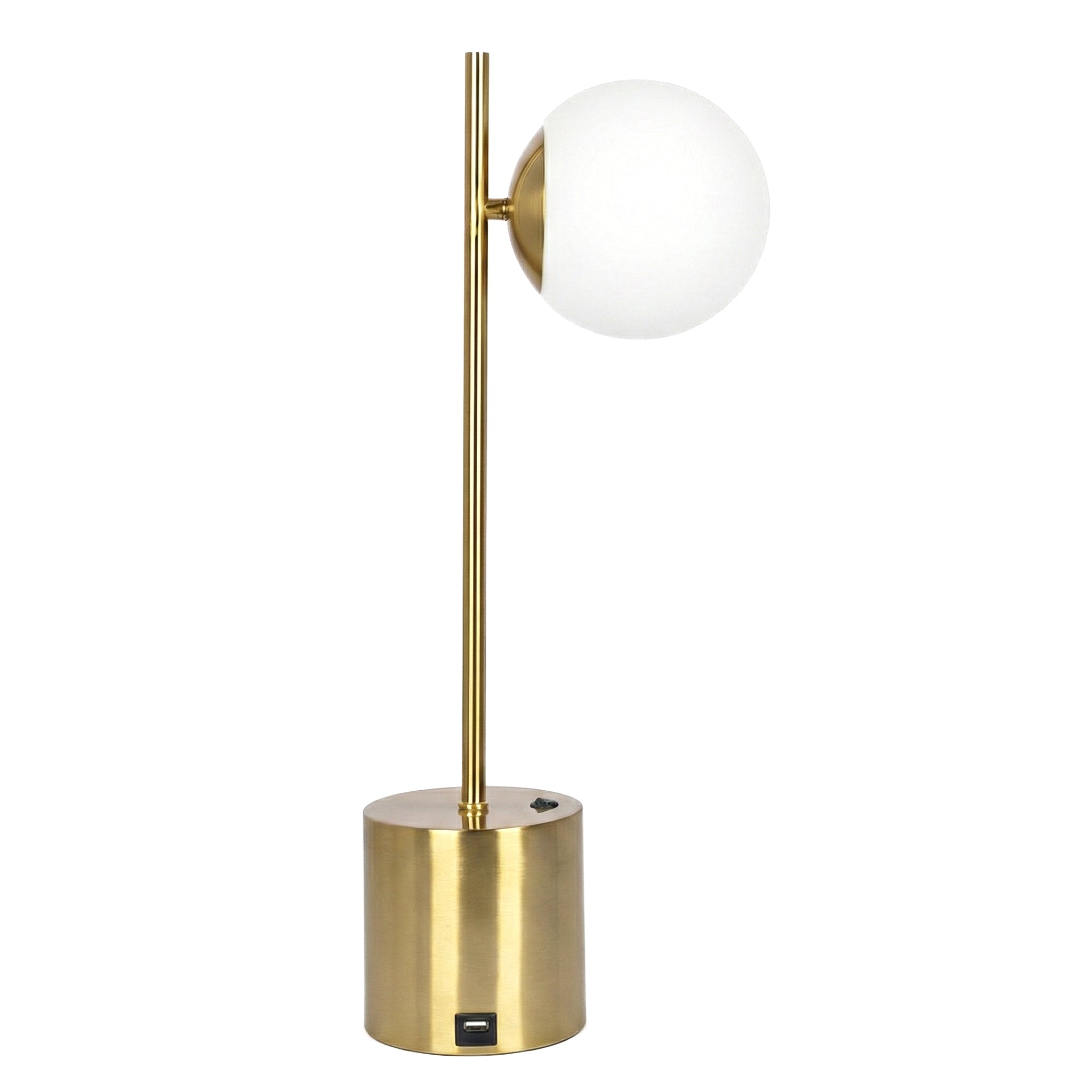 Ethereal Modern Small Brass Metal Table Lamp | MidinMod