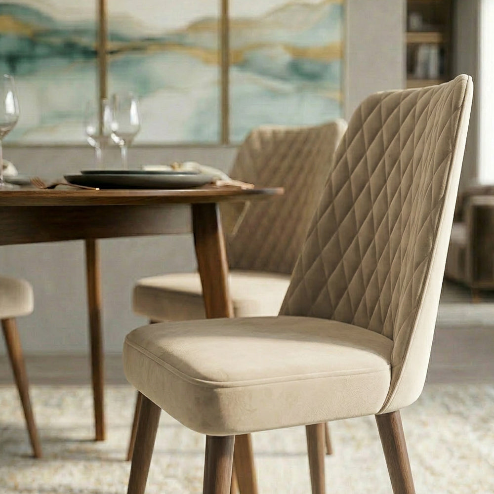Evette Mid-Century Modern Velvet Dining Chairs | Set of 2 | MidinMod