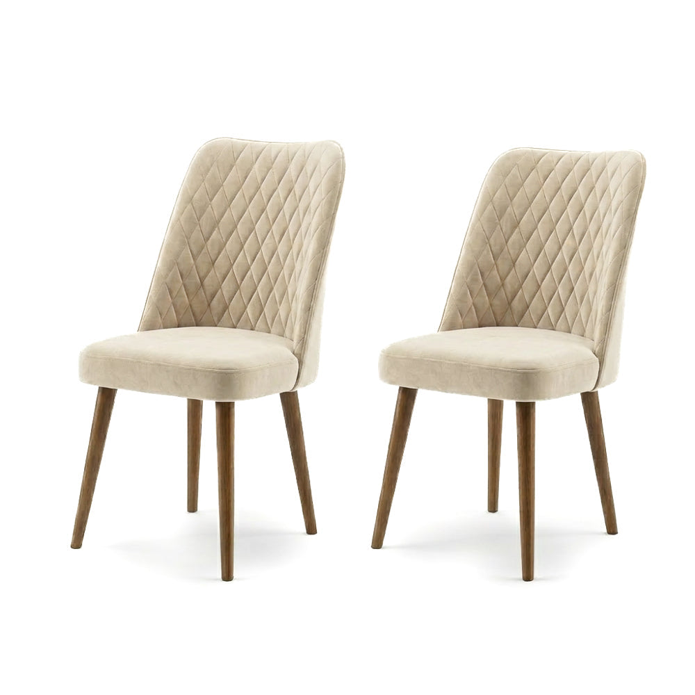 Evette Mid-Century Modern Velvet Dining Chairs | Set of 2 | MidinMod