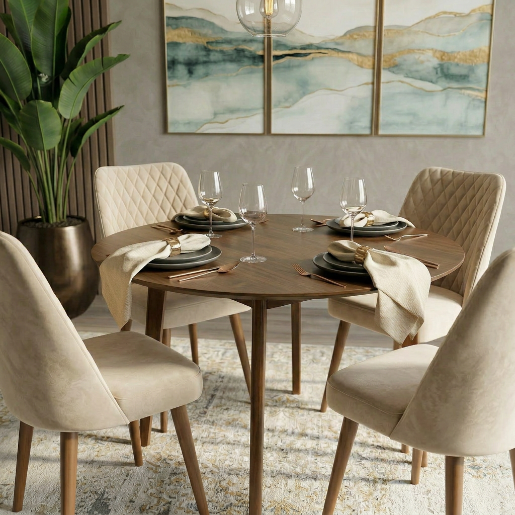 Evette Mid-Century Modern Velvet Dining Chairs | Set of 2 | MidinMod