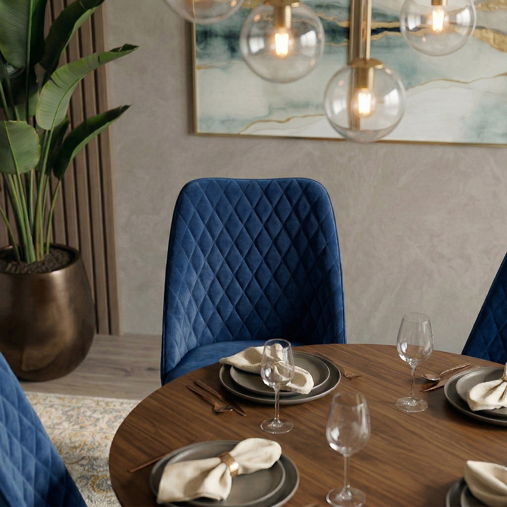 Evette Mid-Century Modern Velvet Dining Chairs | Set of 2 | MidinMod