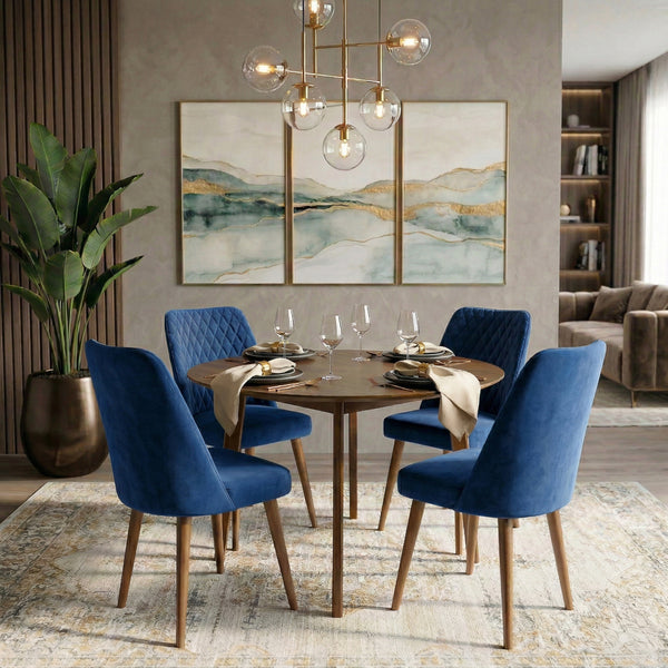 Evette Mid-Century Modern Velvet Dining Chairs | Set of 2 | MidinMod