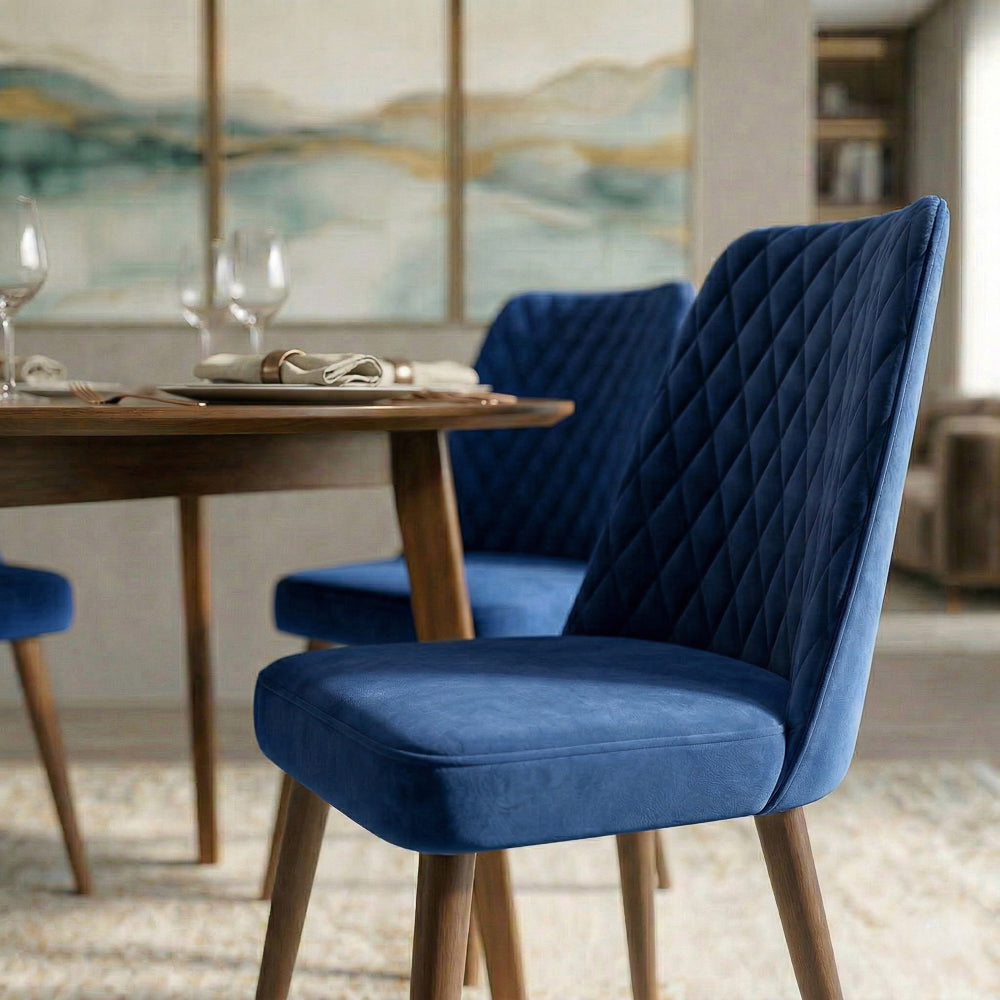 Evette Mid-Century Modern Velvet Dining Chairs | Set of 2 | MidinMod