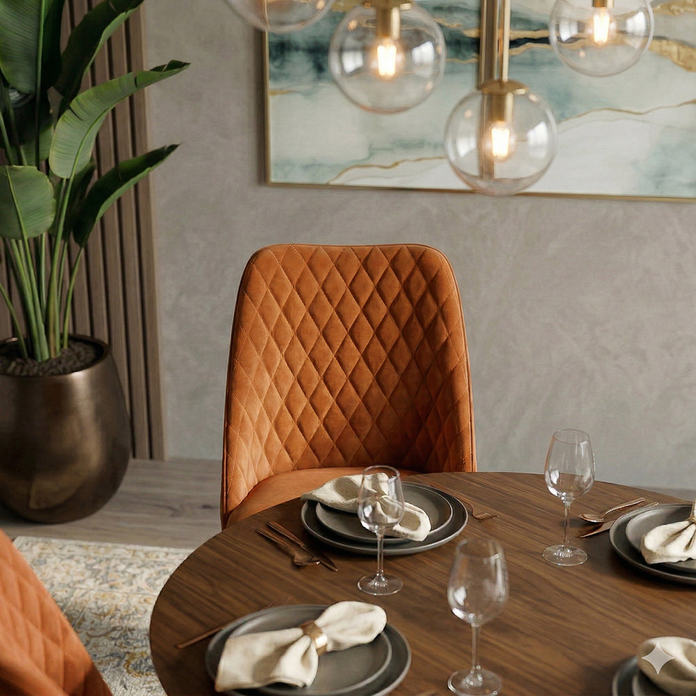 Evette Mid-Century Modern Velvet Dining Chairs | Set of 2 | MidinMod