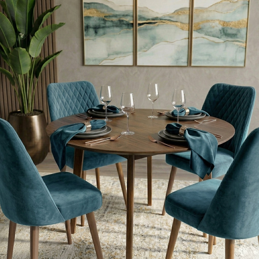 Evette Mid-Century Modern Velvet Dining Chairs | Set of 2 | MidinMod