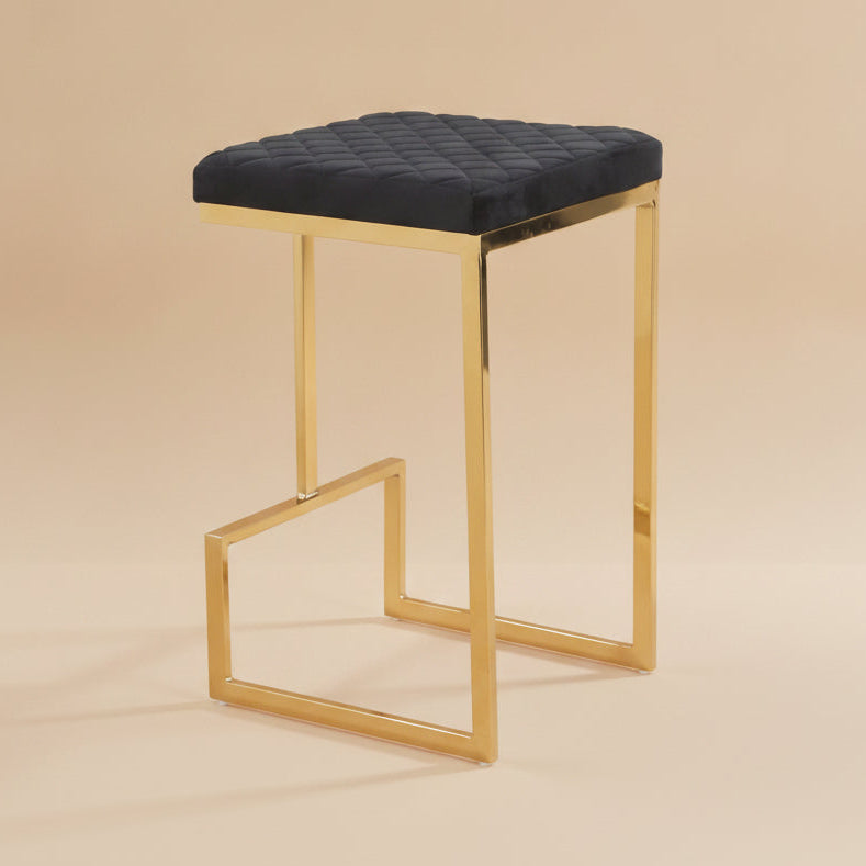 Felicia Black Velvet Counter Stool - MidinMod