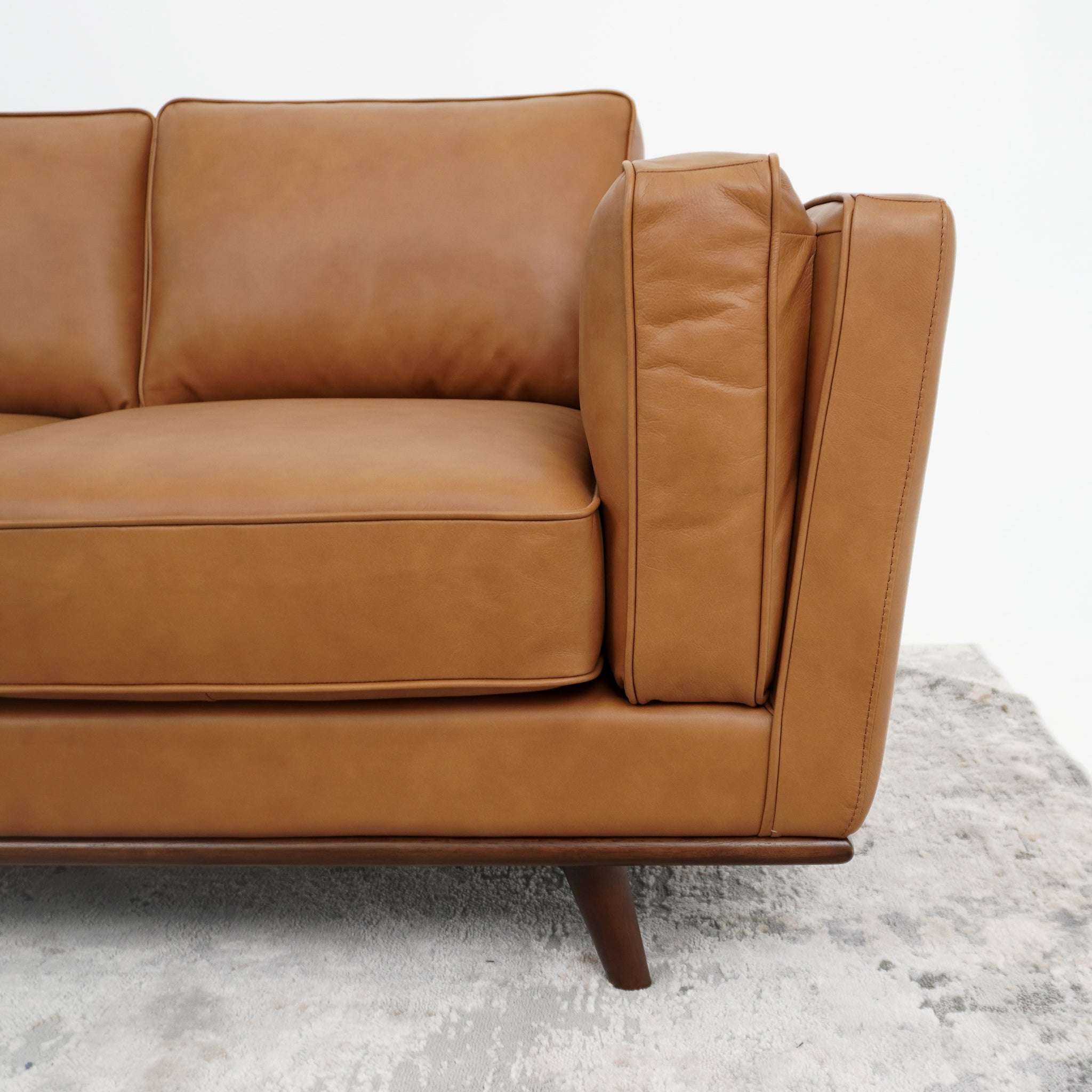 Ferre Tan Leather Sofa - Mid In Mod