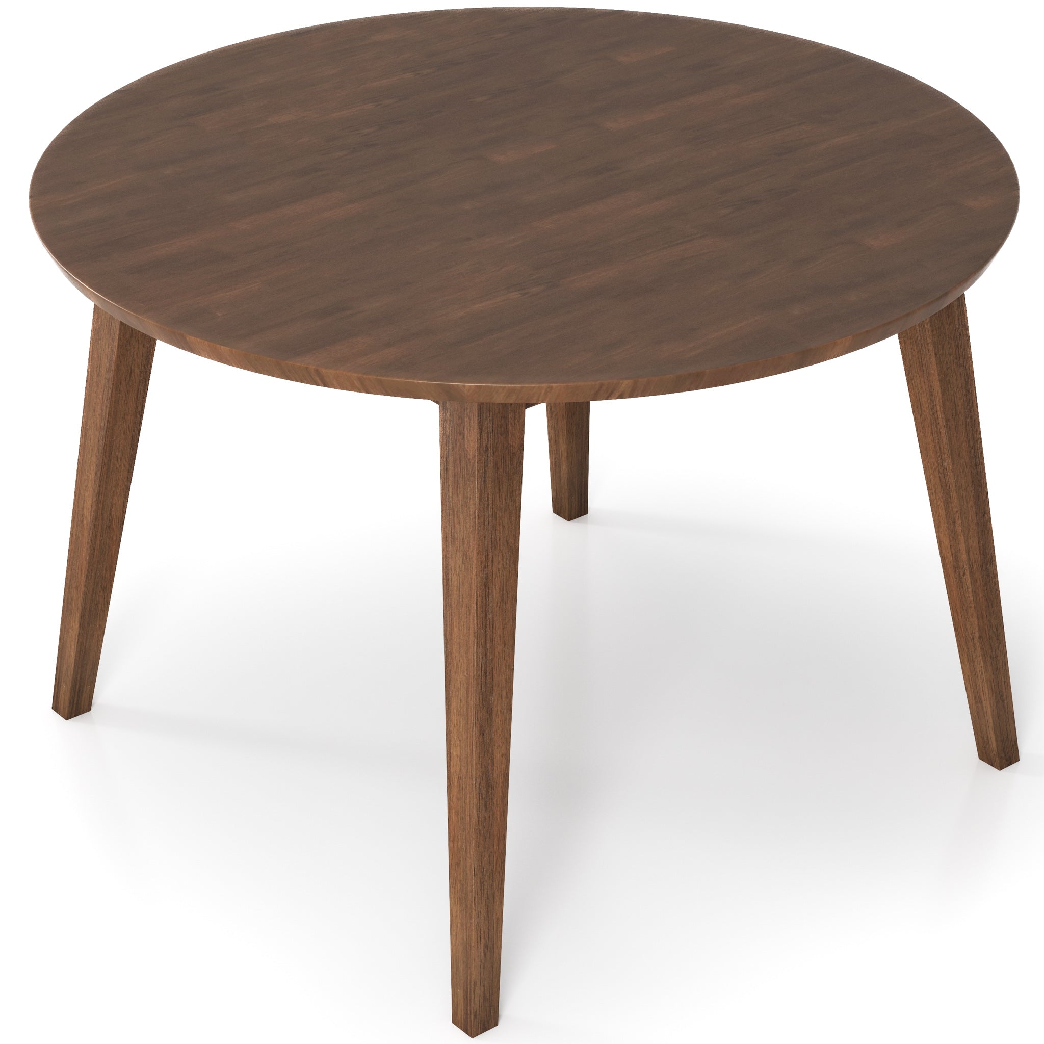 Fiona Round Walnut Dining Table | Mid-Century Modern Eucalyptus Wood Kitchen Table | MidinMod