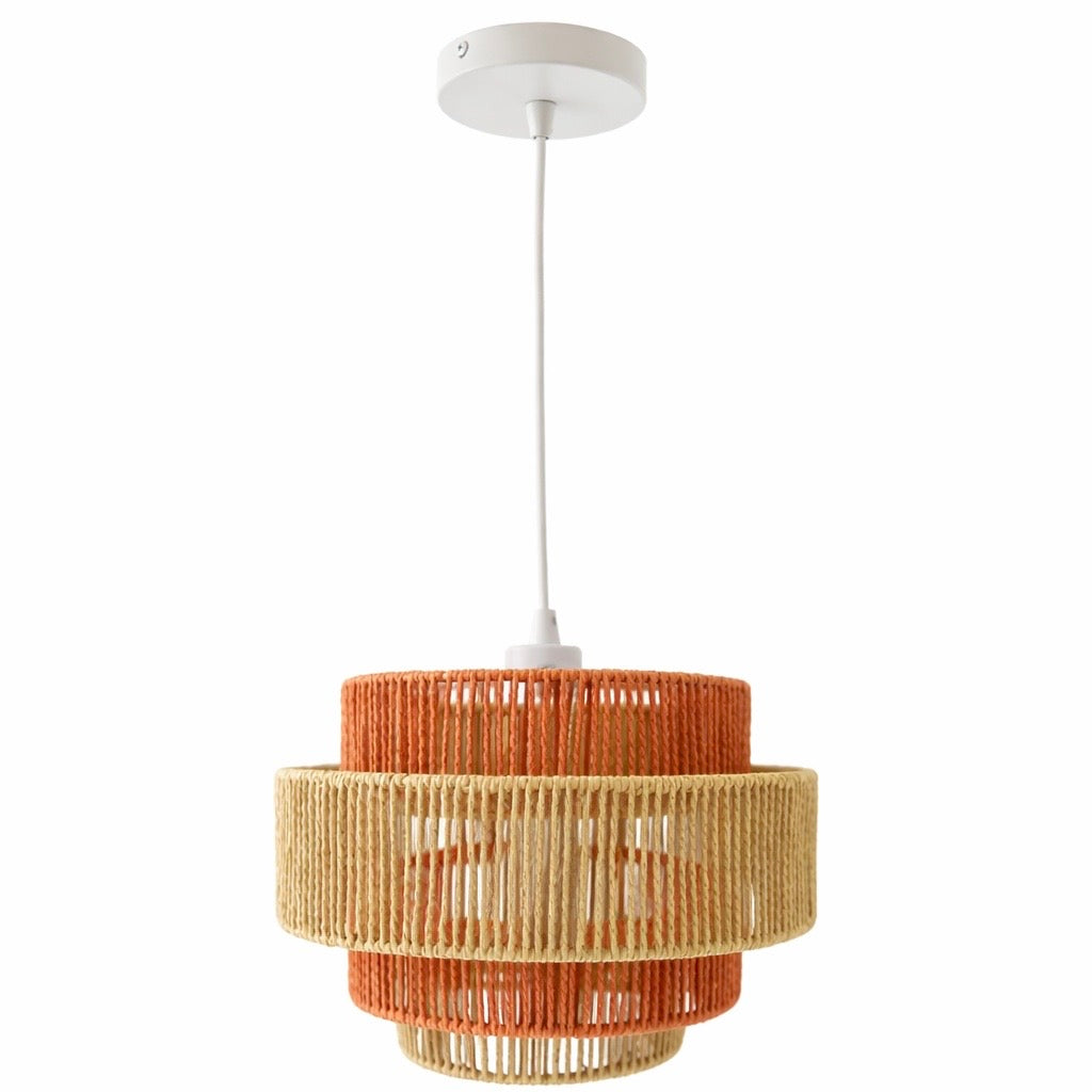 Flare Paper String Pendant Lamp | White, Natural, and Terracotta Weave | MidinMod