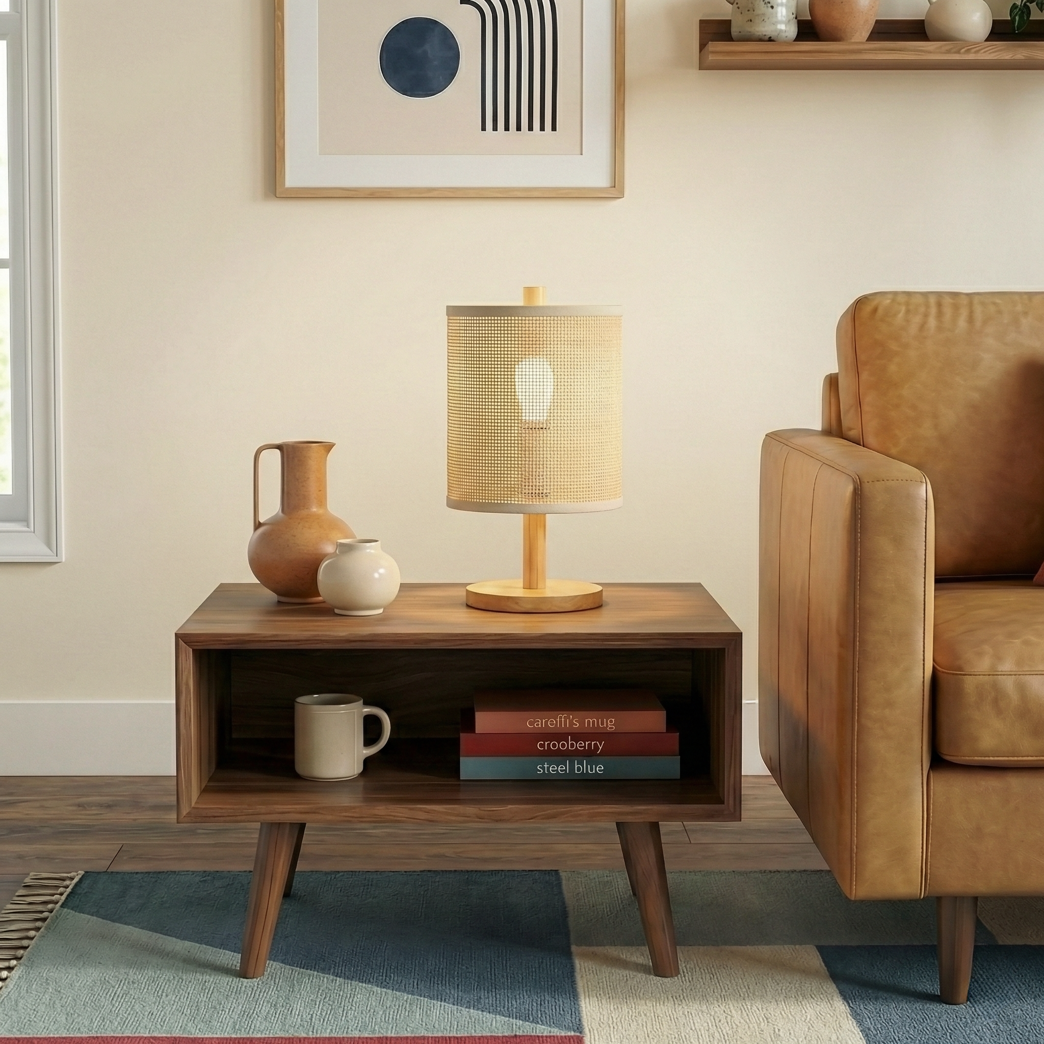 Flicker Table Lamp in Natural Oak | MidinMod