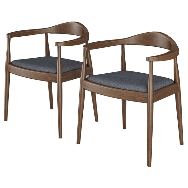 Freya Scandinavian-Style Grey Fabric Dining Chair | MidinMod