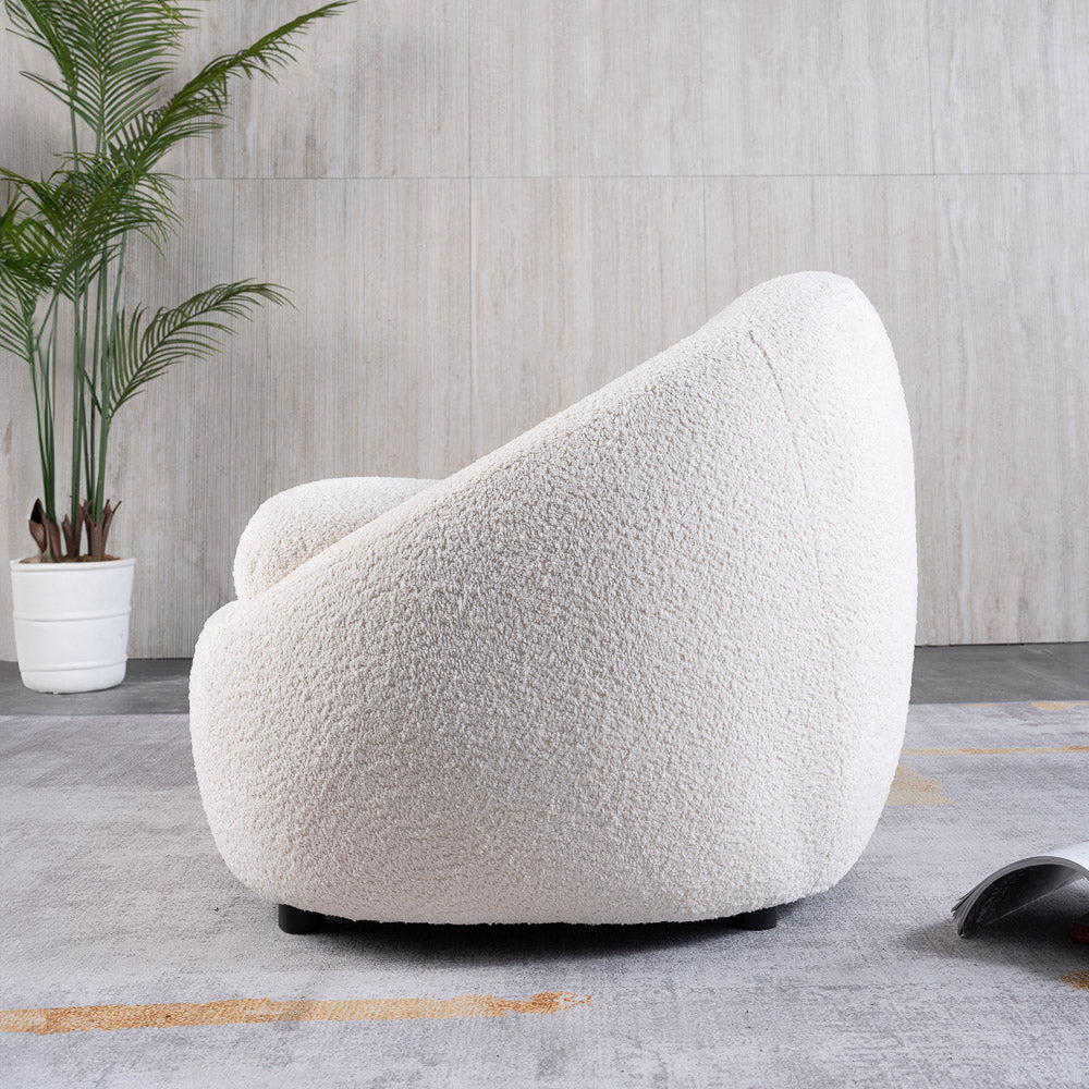 Frisco Cream Boucle Lounge Chair