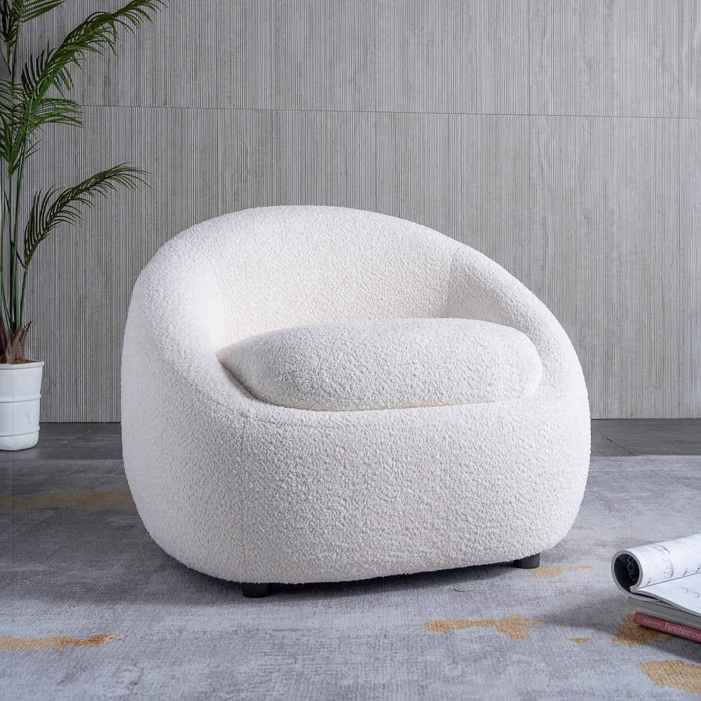 Frisco Cream Boucle Lounge Chair