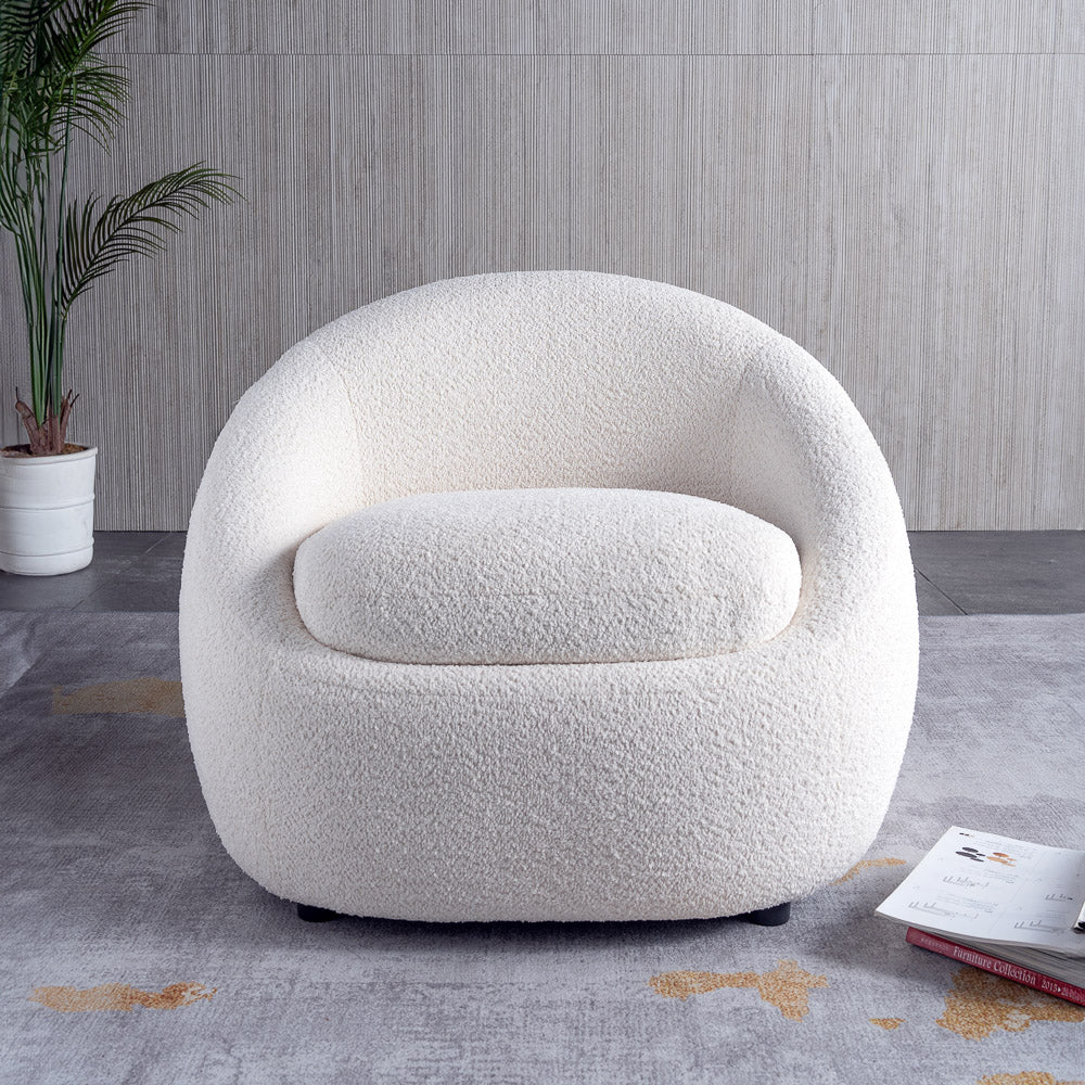 Frisco Cream Boucle Lounge Chair