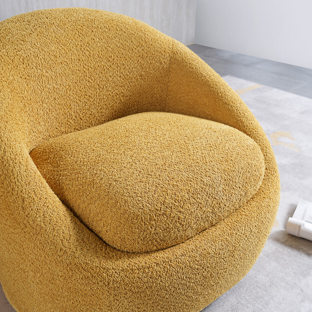 Frisco Yellow Boucle Lounge Chair