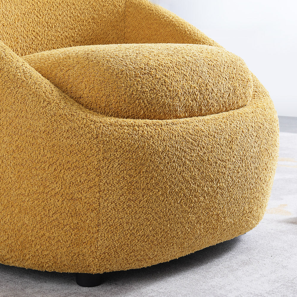 Frisco Yellow Boucle Lounge Chair