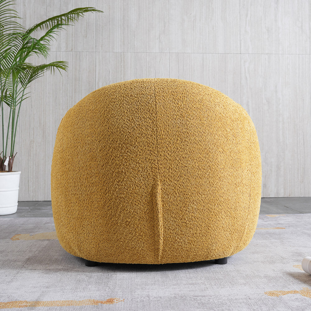 Frisco Yellow Boucle Lounge Chair