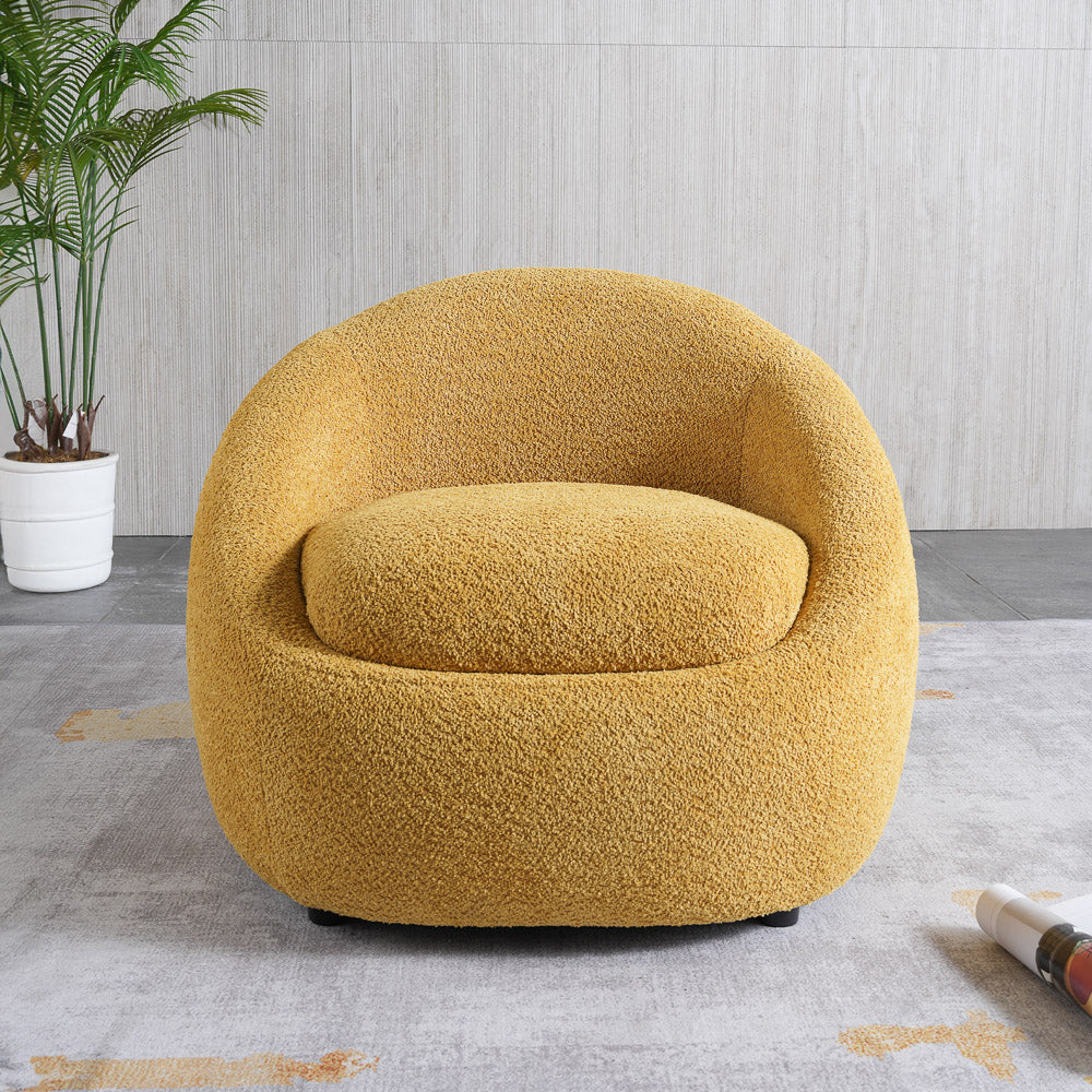 Frisco Yellow Boucle Lounge Chair