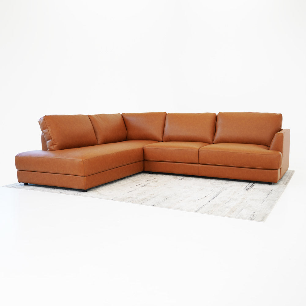 Glendale Leather Sectional Sofa - Mid In Mod