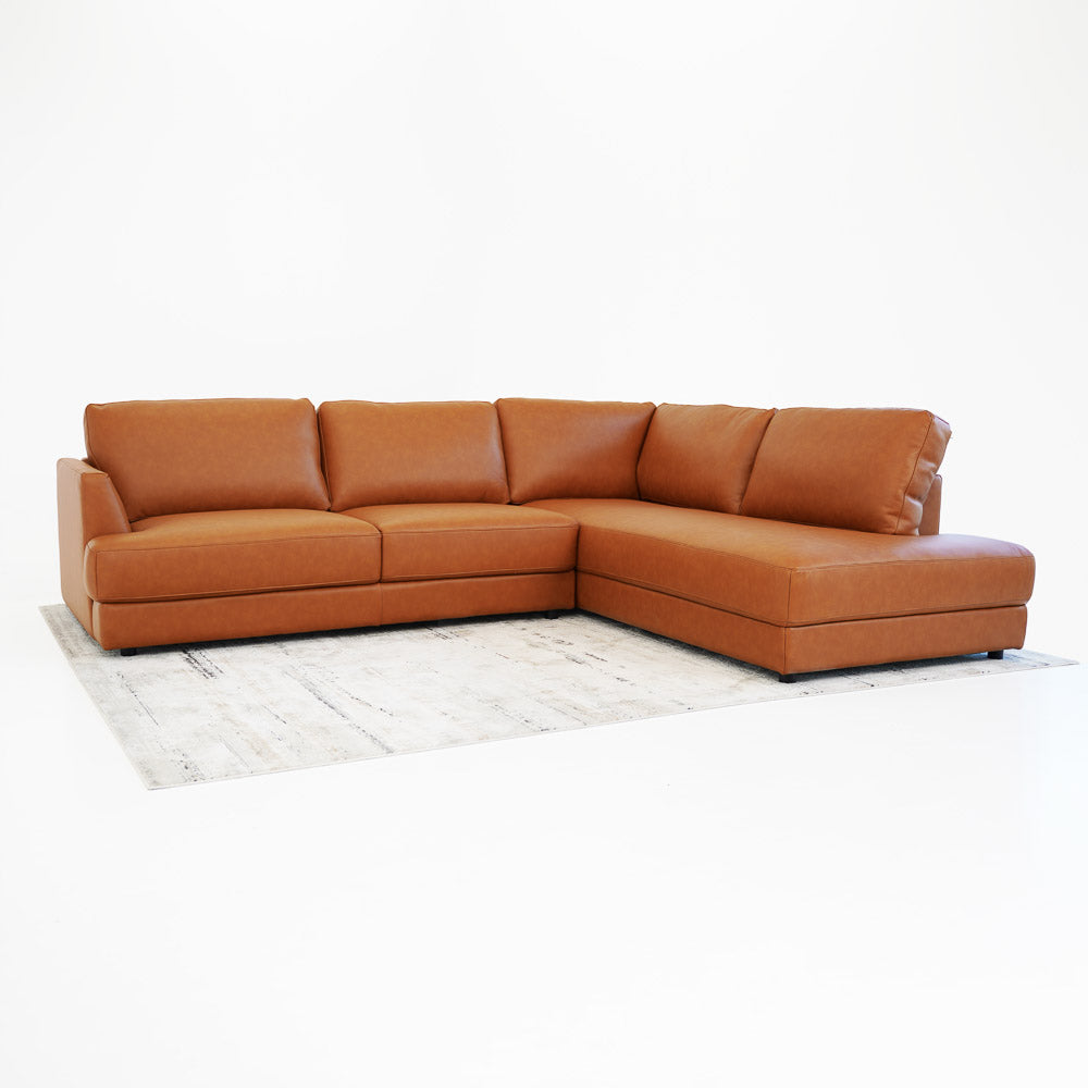 Glendale Leather Sectional Sofa - Mid In Mod