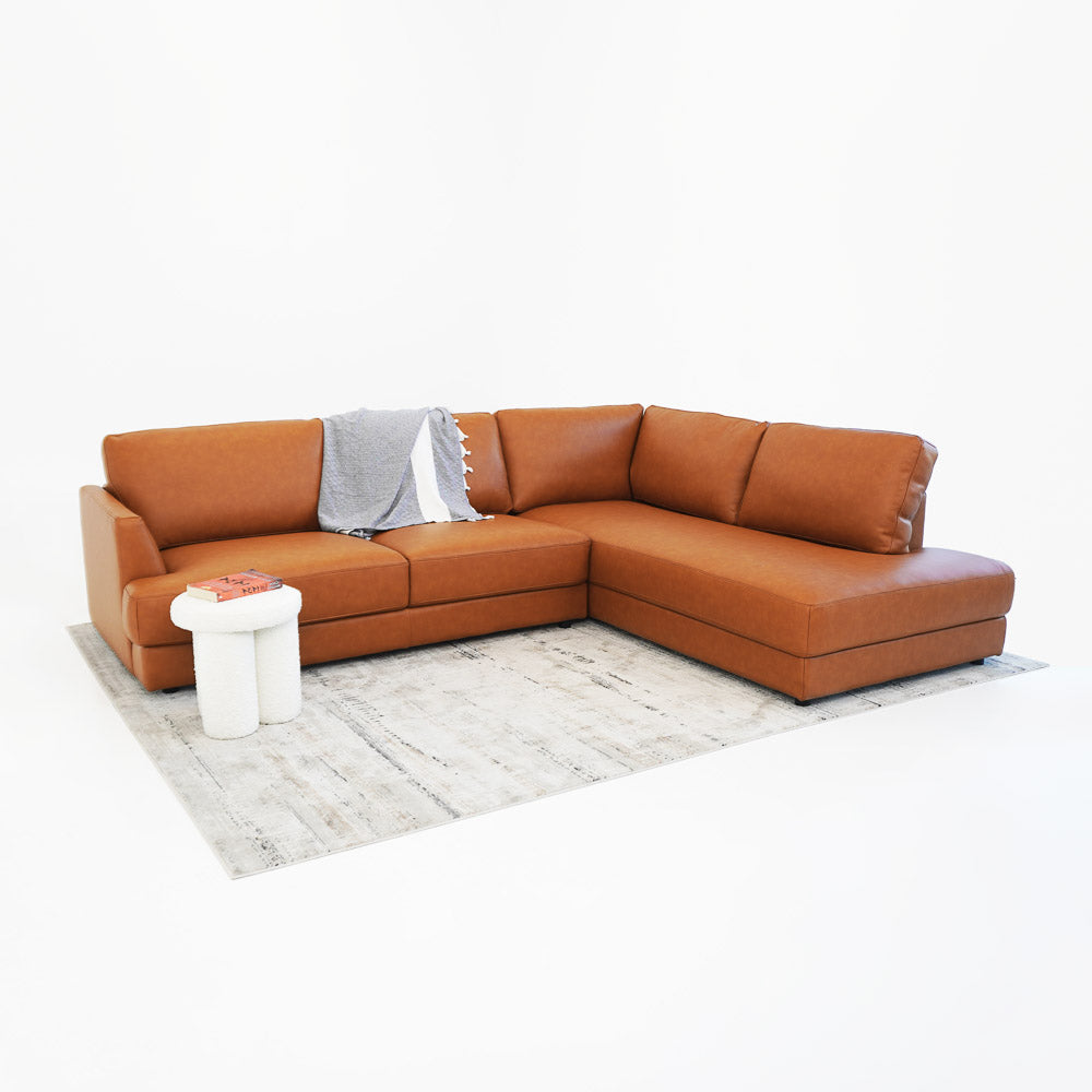 Glendale Leather Sectional Sofa - Mid In Mod