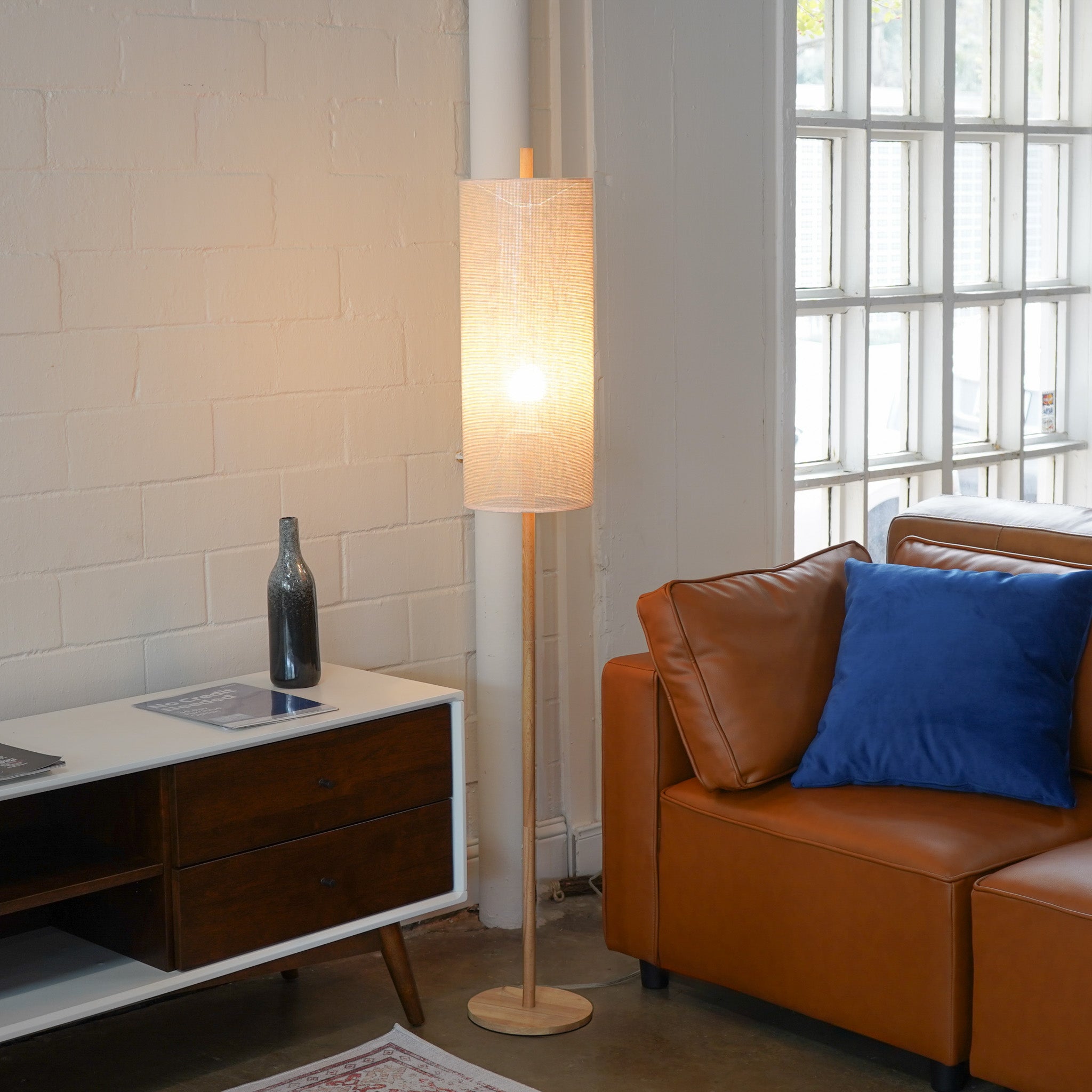 Glimmer Floor Lamp - Oak + Natural