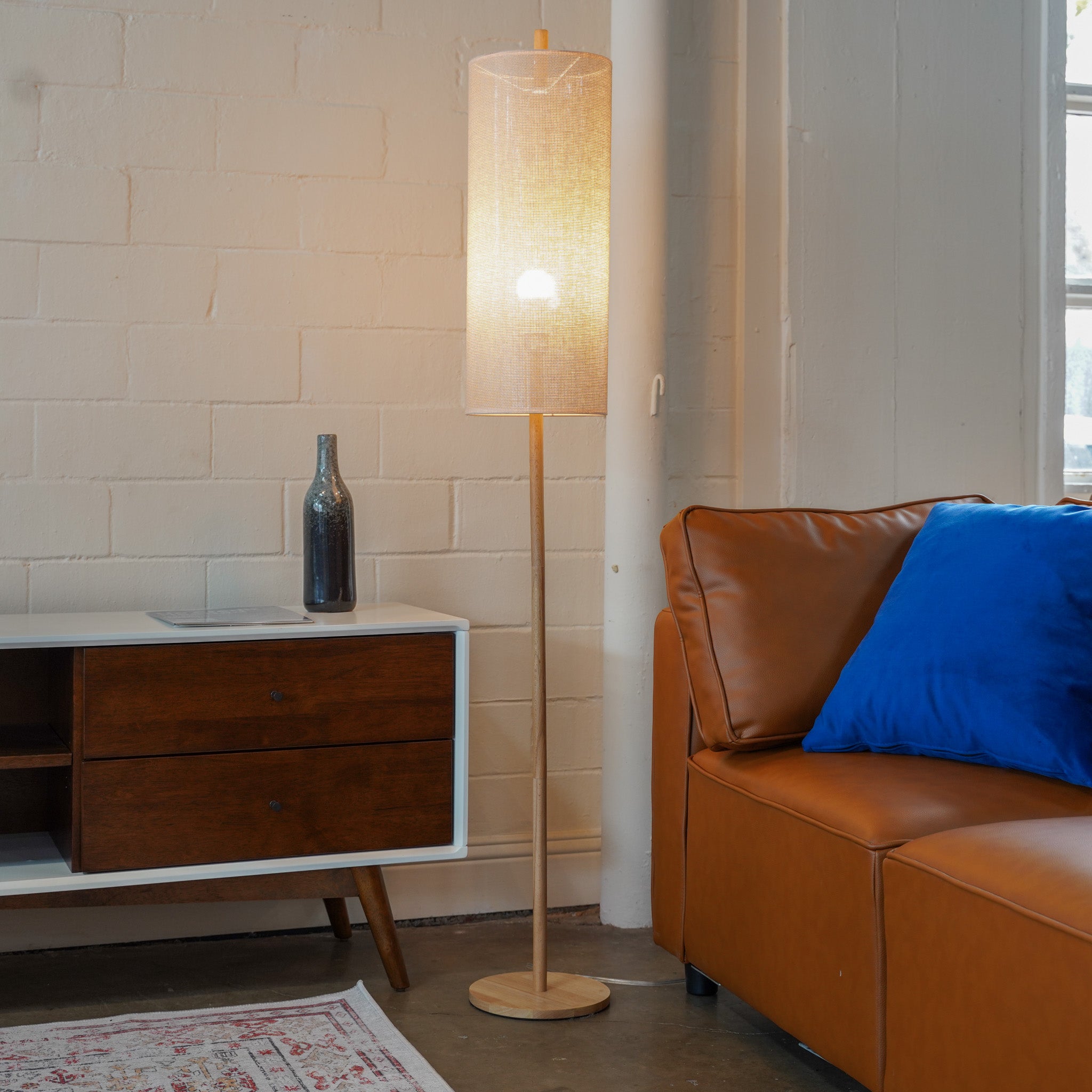 Glimmer Floor Lamp - Oak + Natural
